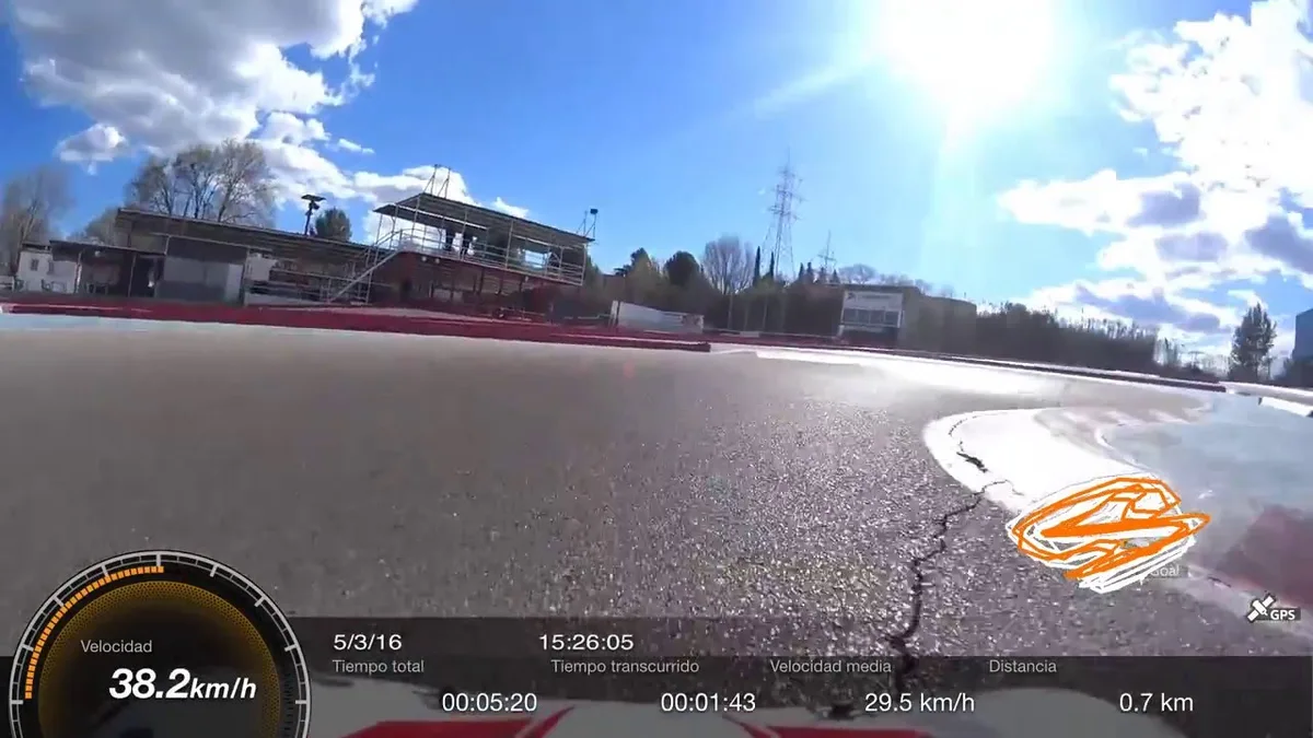 Camara Onboard + GPS integrado! Velocímetro y ruta en Mugen MGT7!