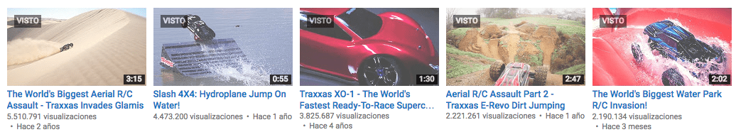 Top 5 - Videos más vistos de Traxxas !