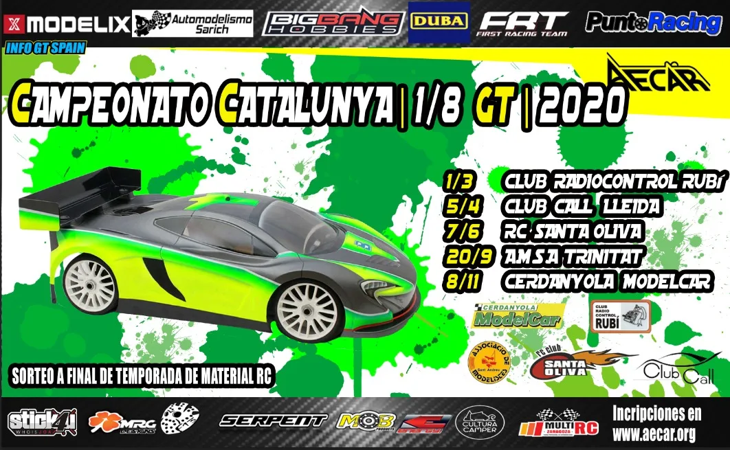 Así queda el Campeonato Cataluña 1/8 GT 2020