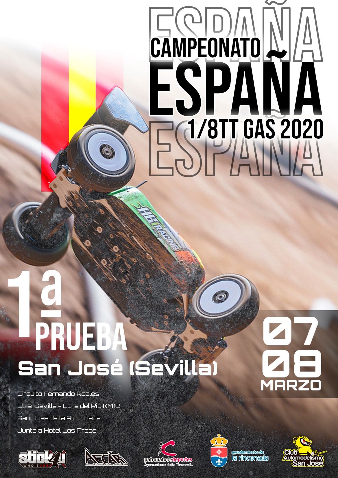 1ª Del Campeonato de España 1/8 TT 2020 AECAR - Sevilla