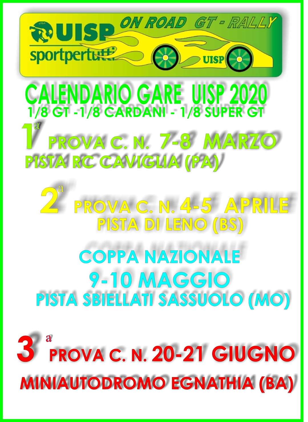 Italian GT Championship AMSCI and UISP 2020