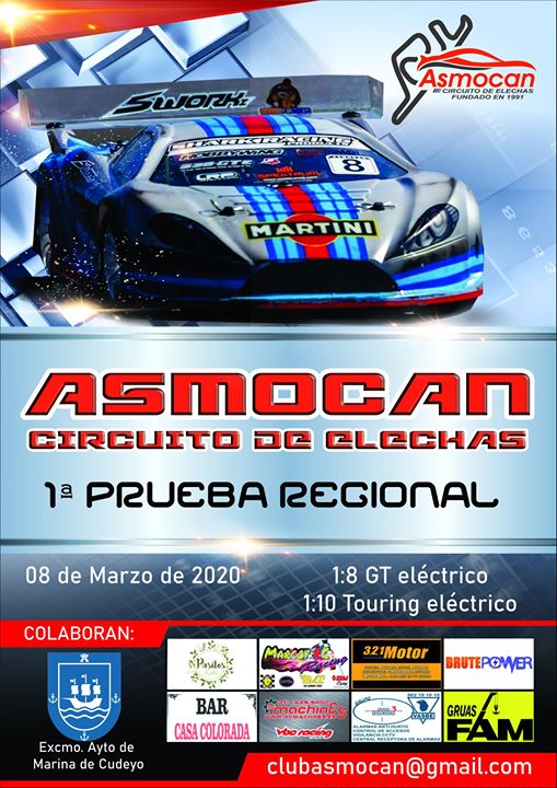 Regional 1/8 GT y 1/10 Touring eléctricos en Asmocan Elechas Cantabria
